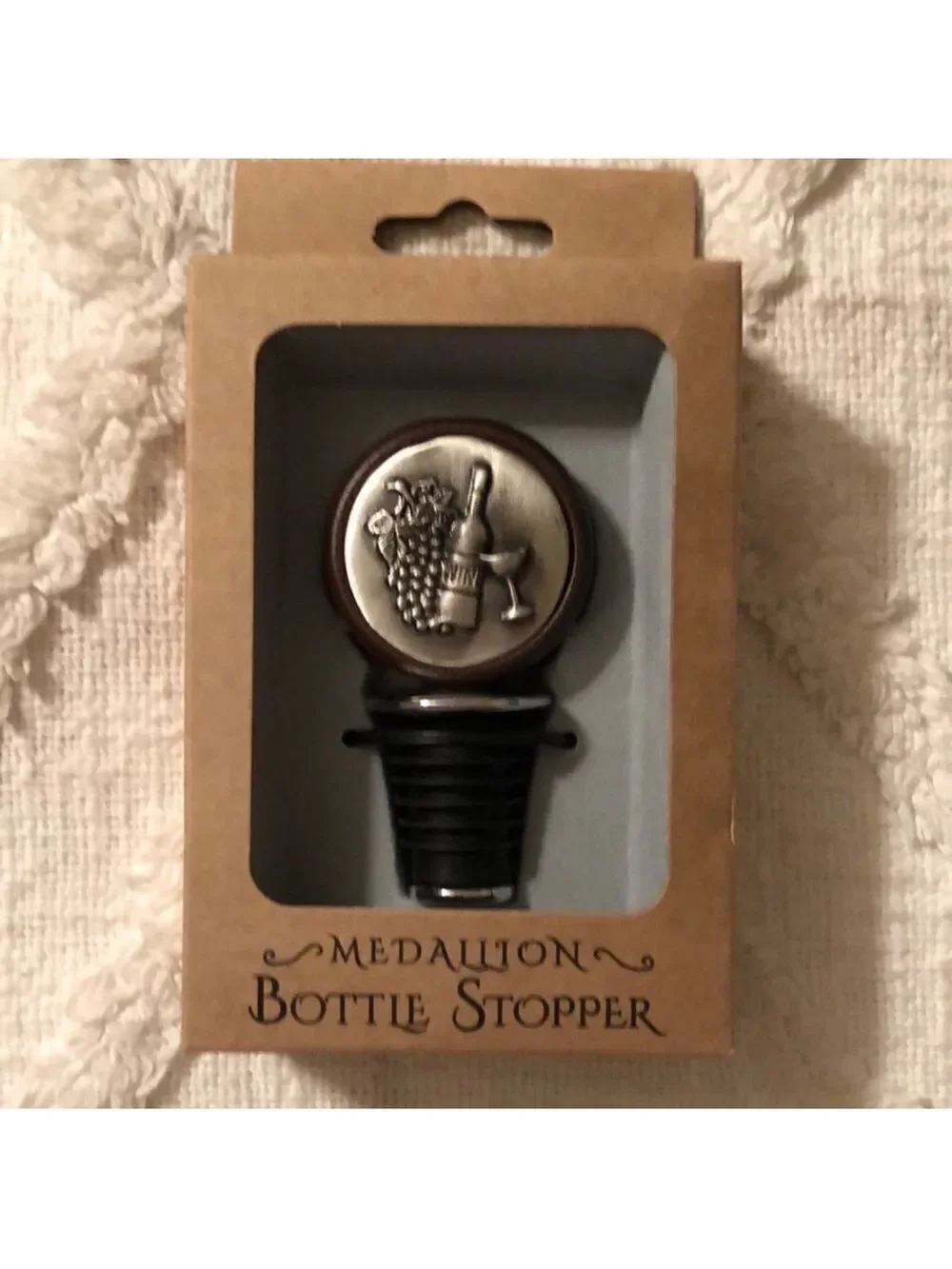Prodyne Fine Metal Medallion Bottle Stopper